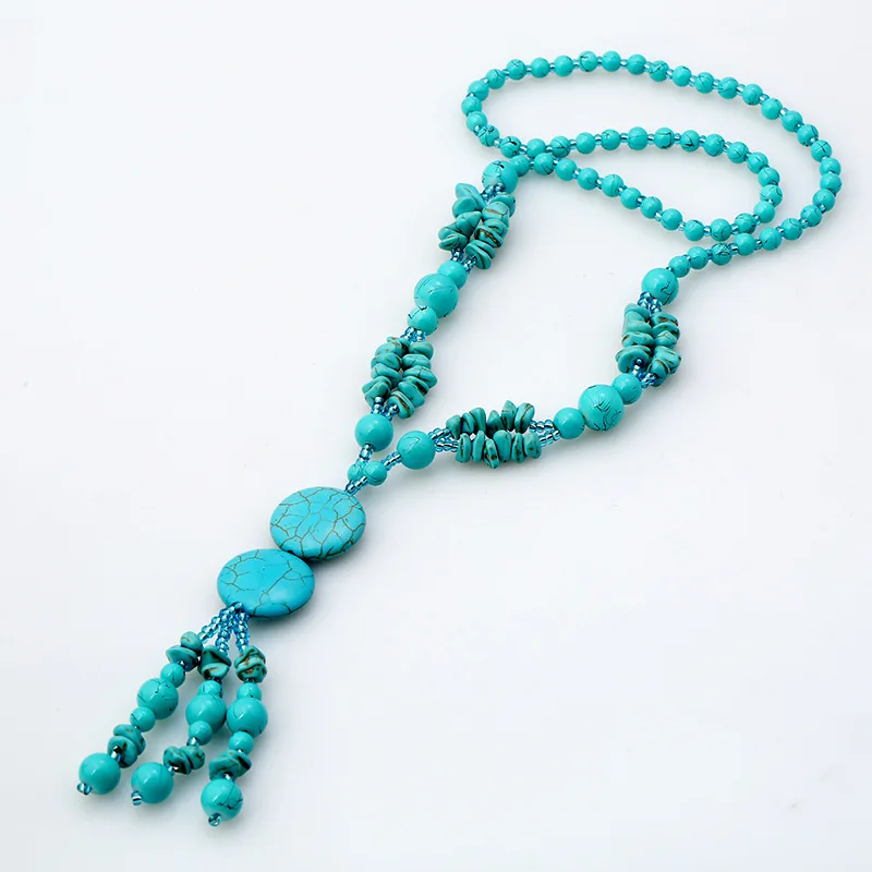 Цепочка из натурального камня для мужчин и женщин ожерелье с подвеской-подвеской