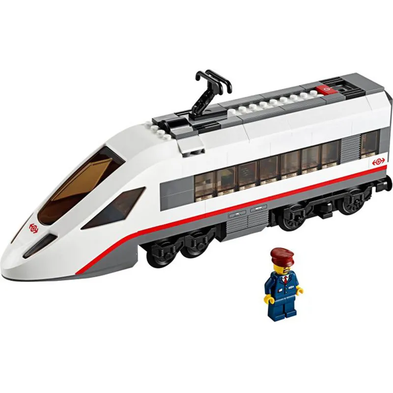RC город высокоскоростной пассажирские железнодорожные кирпичи 60051 Technic пульт дистанционного управления поезда модели строительные блоки игрушки для детей Подарки 02010