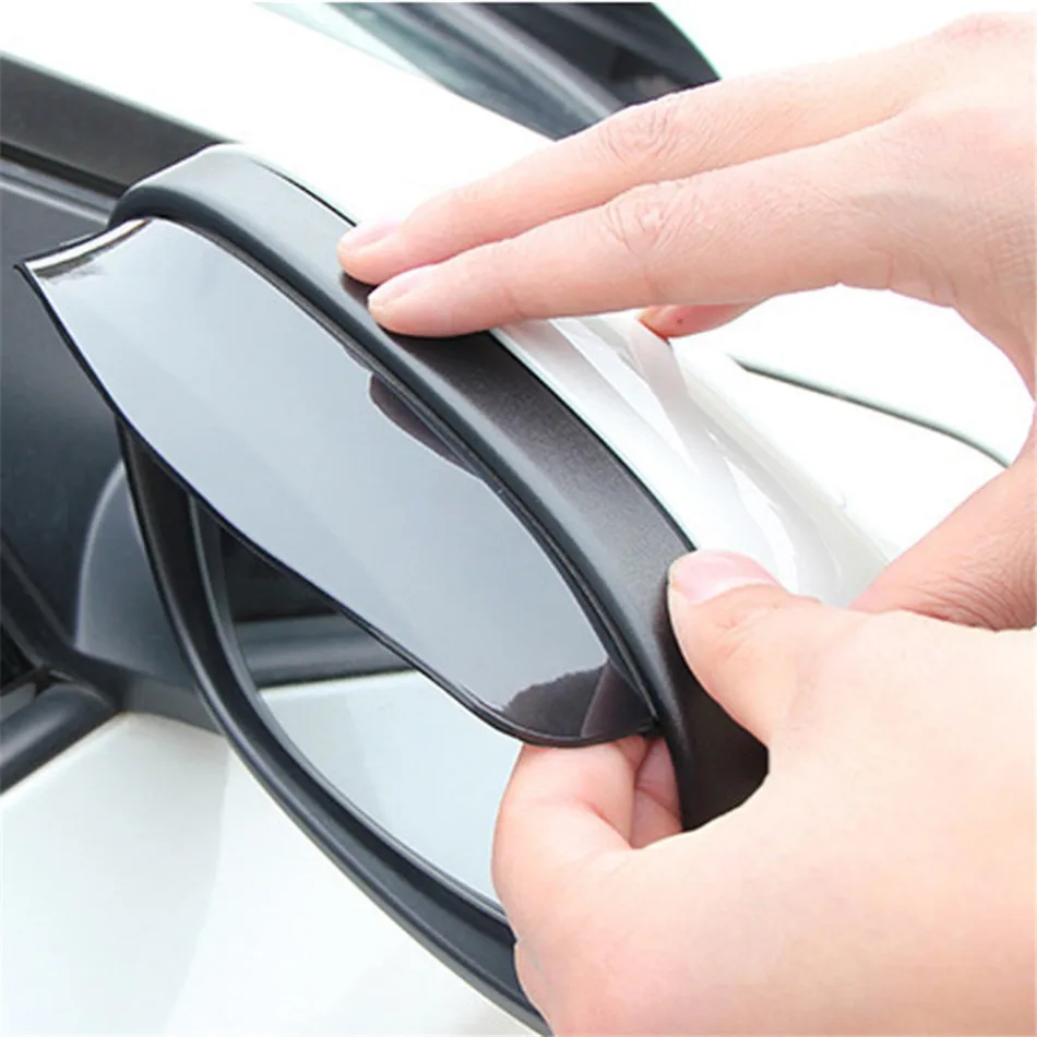 

2Pcs Universal Rearview Mirror Rain Eyebrow PVC Auto Mirror Rain Shield Shade Cover Protector Guard PVC Rainproof Blade New 2020