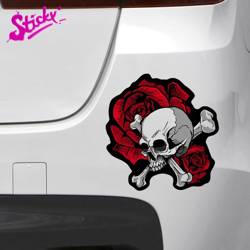 Липкий значок с пиратским черепом брендовая Автомобильная наклейка Декор