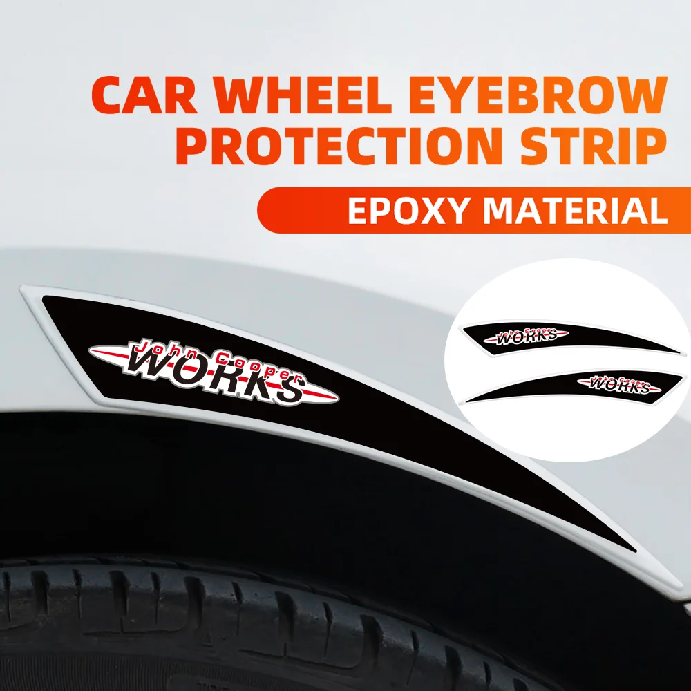 2/4/8 шт. наклеек на брови колесных дуг автомобиля Brow Bumper Side Guard Decals Protector Accessories для MINI WORKS R50 R52 R53 R55 R56 on