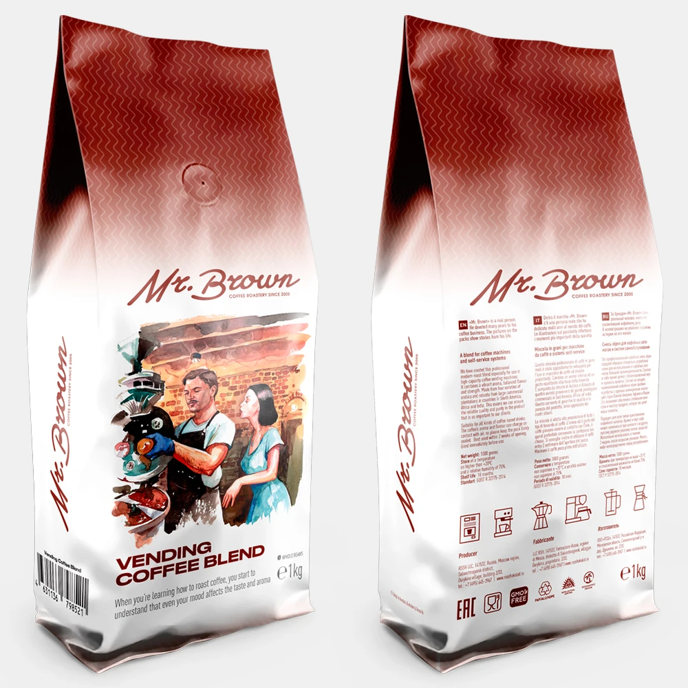 Кофе в зернах Mr.Brown Vending Coffee Blend 1кг | Продукты