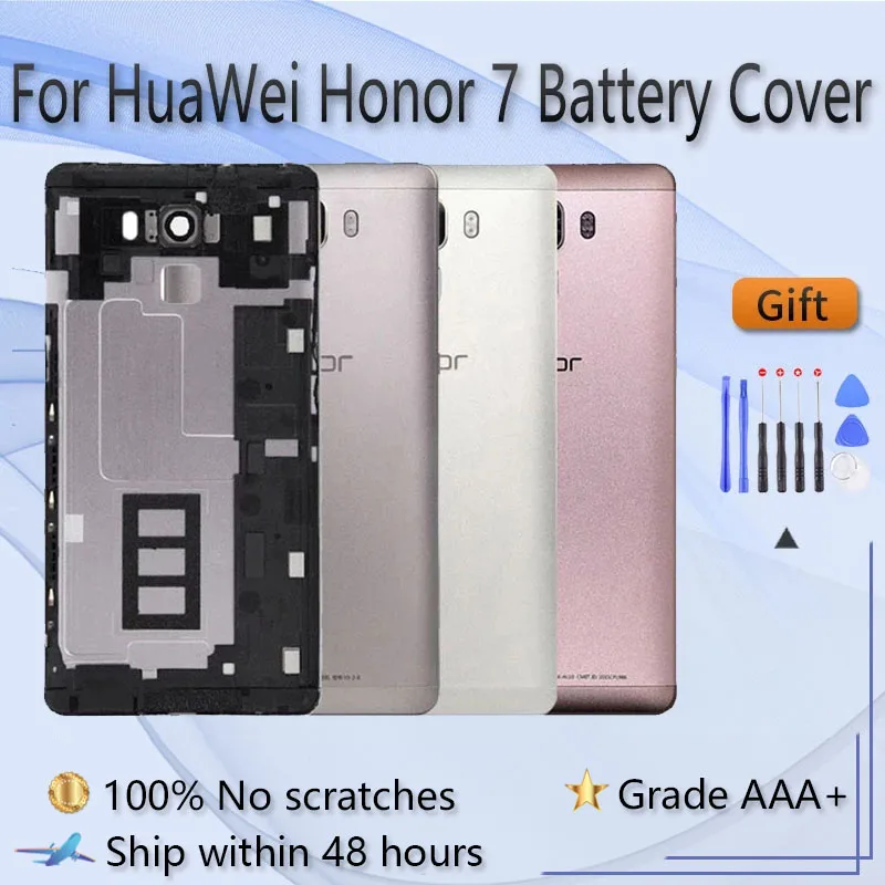 Задняя крышка батарейного отсека для HUAWEI Honor 7 PLK L01 AL10 UL00 TL01H с запасными частями