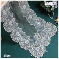 modern gold sequin embroidery bed table runner cloth cover dining lace tea coffee tablecloth placemat christmas wedding decor
