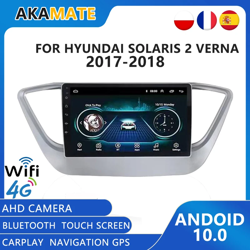 Автомагнитола 2DIN 9 дюймов Android 10 0 HD Bluetooth навигация GPS Carplay 4G Wi-Fi мультимедиа для