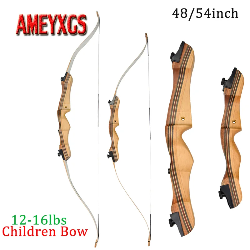 

1set 48/54inch Children Archery 12-16lbs Recurve Bow Maple Laminate Takedown Bow Limbs For Youth Beginner Shooting Training Bows