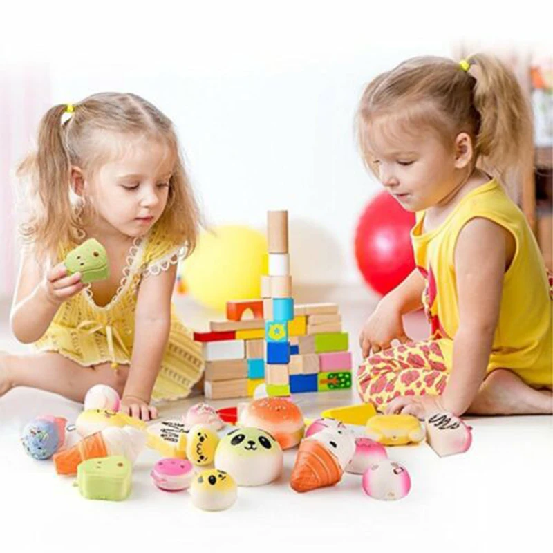 

30Pcs Lot Jumbo Squishy Scented Soft Slow Rising Squeeze Pressure Relief Toys Child Adult