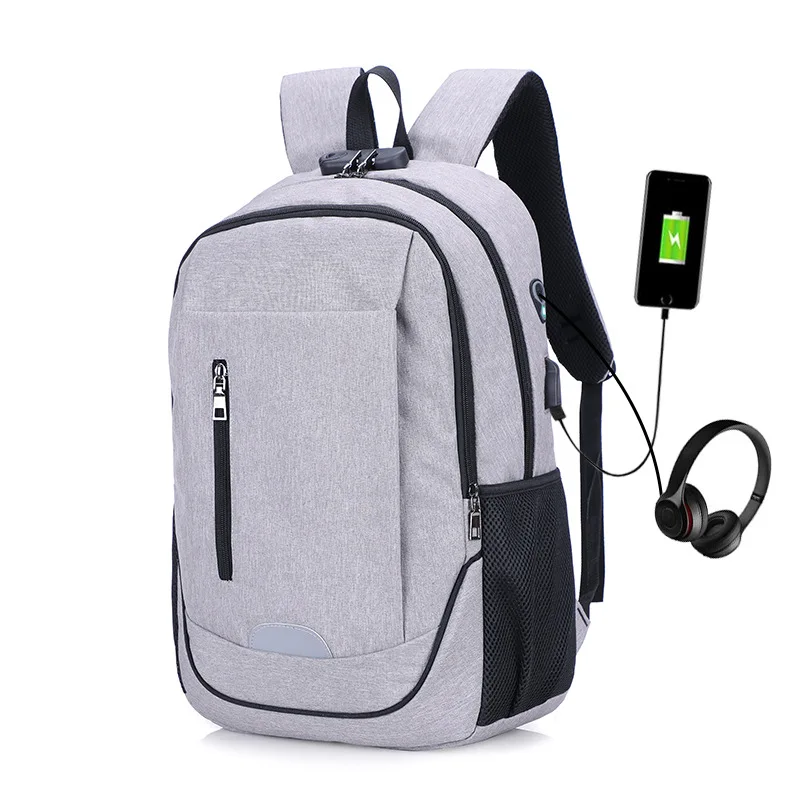 

16"Labtop Backpack External USB Chariging Men's Backpack Business Back Pack Rucksack Unisex Oxford Wterproof Travel Bag Mochilas