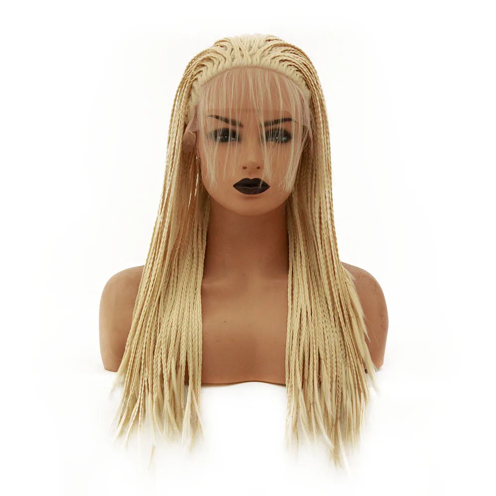 V'NICE honey Blonde синтетические плетеные парики на шнурках для черных женщин 20-26 дюймов бразильские африканские американские плетеные искусственные волосы