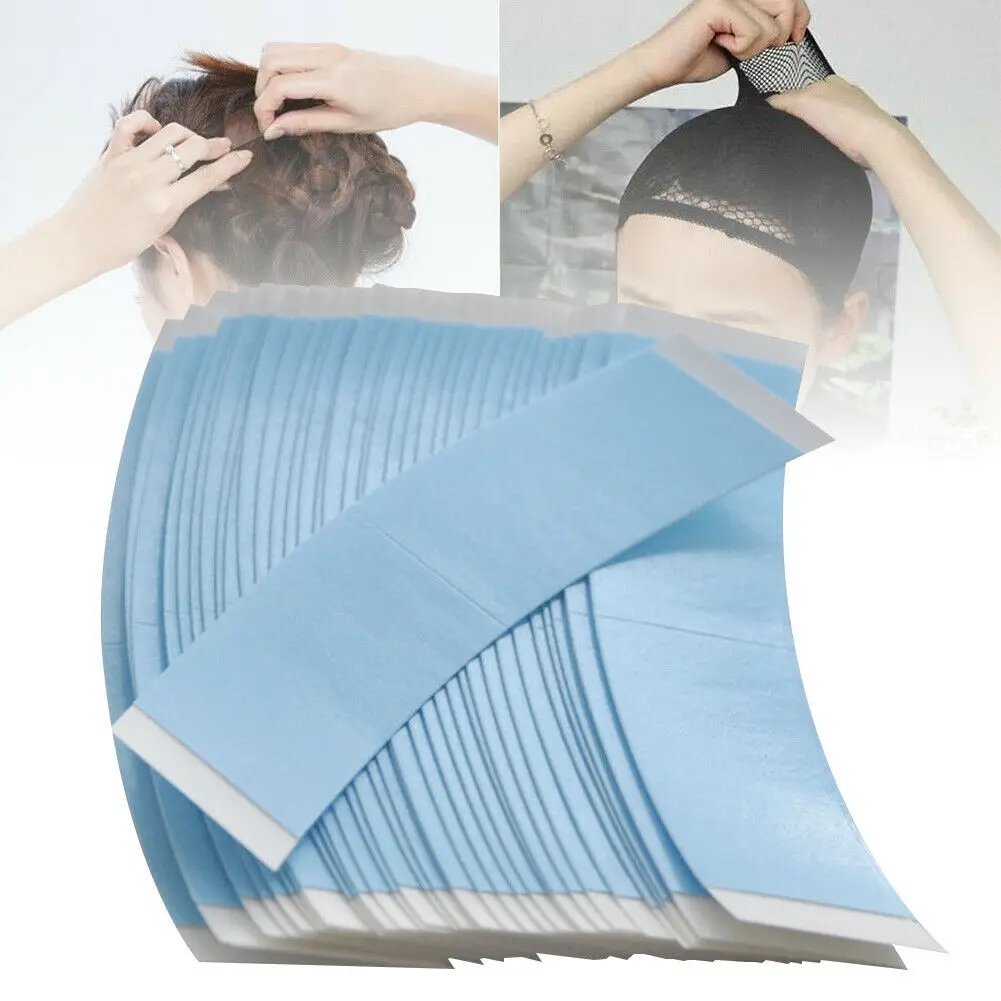 Nastro Parrucca Impermeabile Anteriore In Pizzo Blu 36 Pezzi Strisce Adesive Doppie Per Nastro Adesivo Toupee/Parrucca In Pizzo