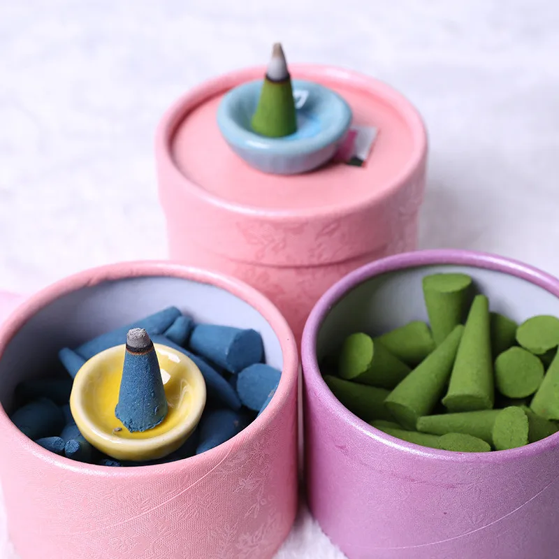 

1 Box Pagoda Incense Different Scent For Home Bedroom Rose Jasmine Lavender Osmanthus Natural Incense Household Incense Set