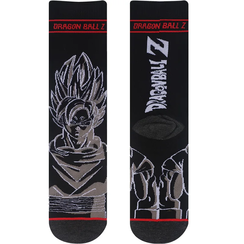 Calcetines de Anime de Dragon Ball para hombre y mujer, medias de tubo informales xxx, con figuras de dibujos animados, Super Saiyan, Monkey King-4
