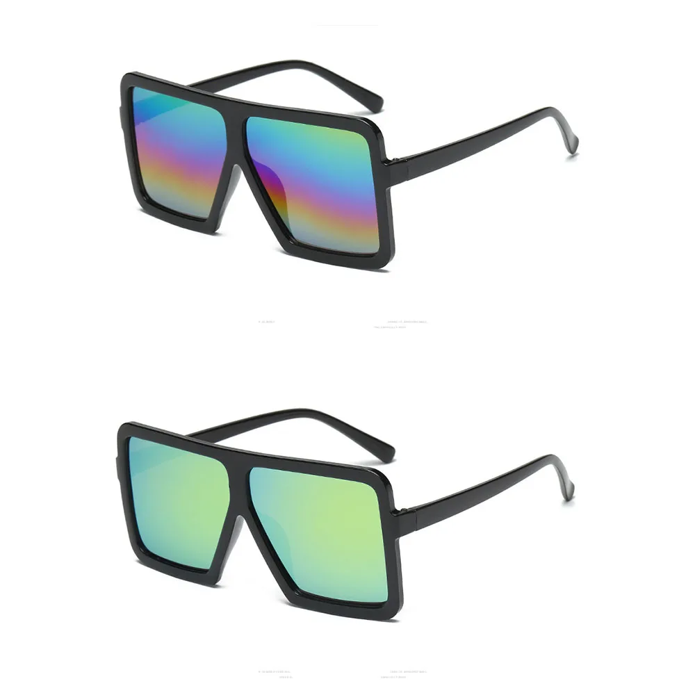 Высокое качество 1 шт квадратные плоские большие солнцезащитные очки оправа