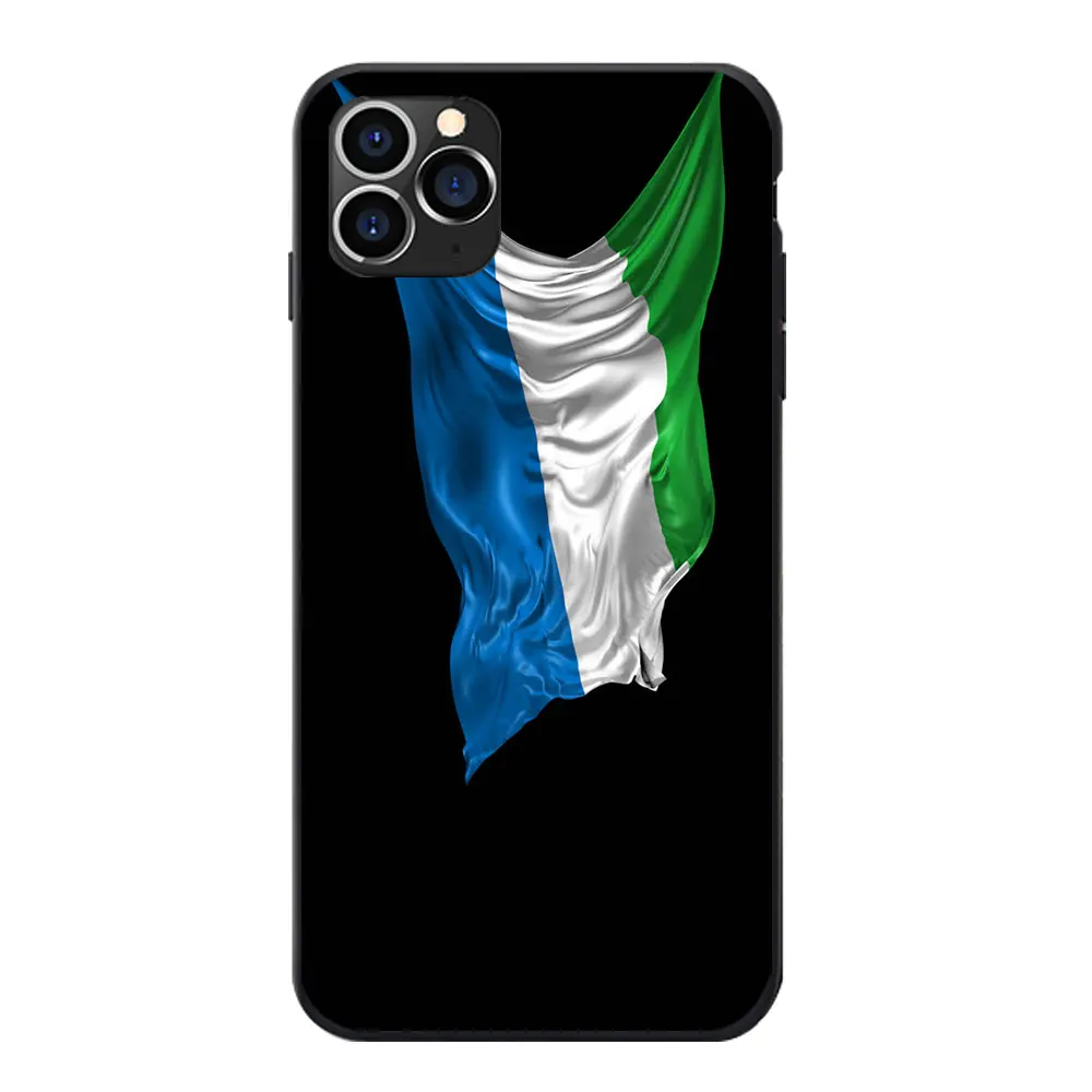 Чехлы для телефонов из мягкого ТПУ с флагом SierraLeone iPhone 6 7 8 S XR X Plus 11 Pro Max|Бамперы| |