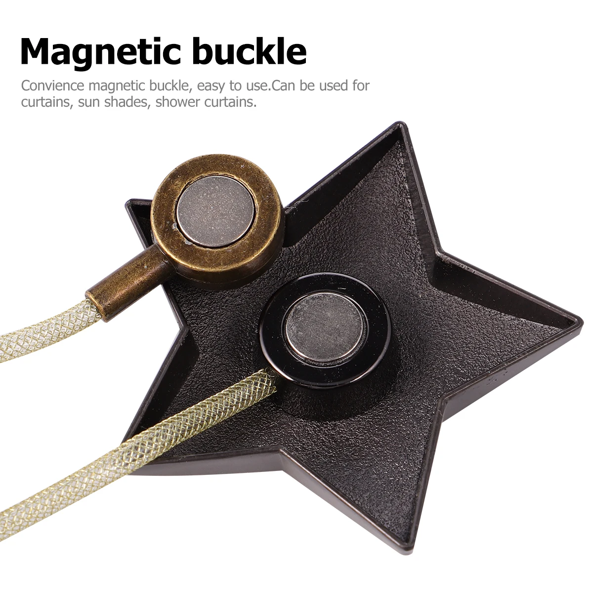 

2 Pcs Star Pattern Magnetic Curtain Tie Backs Punch-free Tieback Curtains Tieback Hanging Buckle Holdback Home Decor Accessories