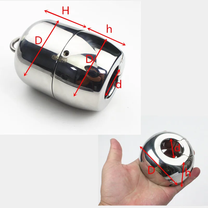 Мужской кротальный кулон из нержавеющей стали 6 размеров противоударный для яиц