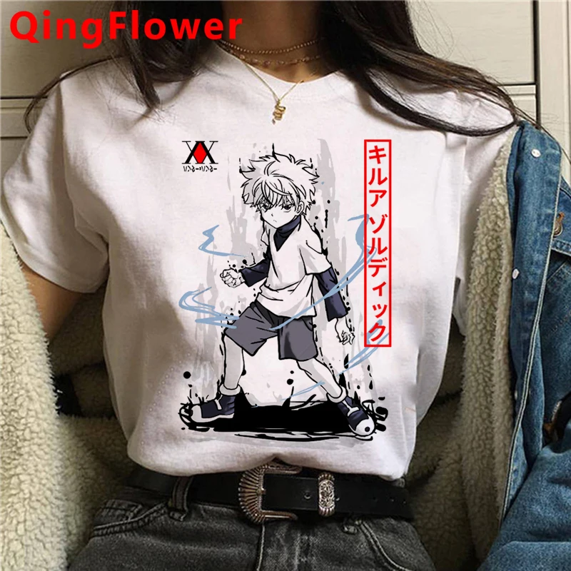 Hunter x Killua Zoldyck Kurapika Hisoka футболка мужская с принтом гранж Повседневная harajuku kawaii |