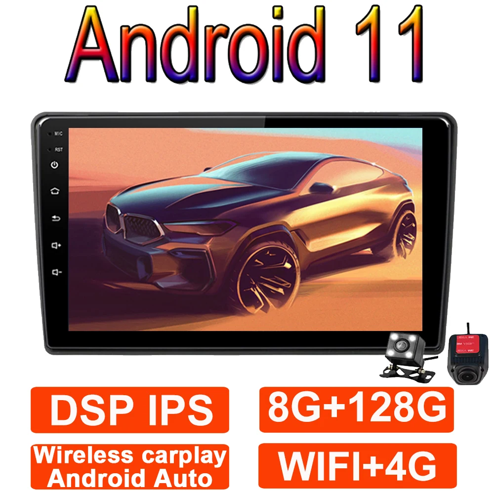 

9" Android 11 Carplay Car Radio Multimedia Video Player Navigation GPS For Hyundai EV Elantra 2004-2012 Bluetooth WIFI RDS DSP