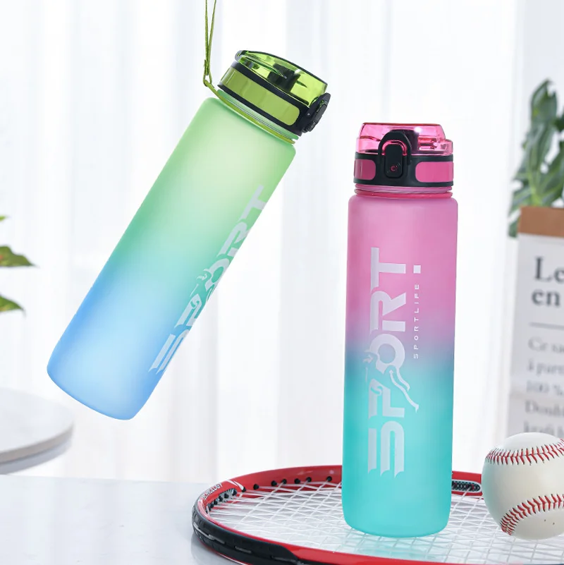 Герметичная Бутылка Для Воды пластиковая портативная 1000 мл для спортзала пешего