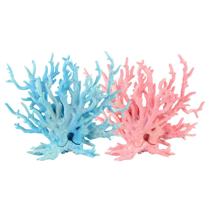 

1pcs Plastic Coral Decoration Pink Fish Aquarium Decoration Artificial Coral For Fish Tank Resin Reef Rock Lanscaping Ornaments