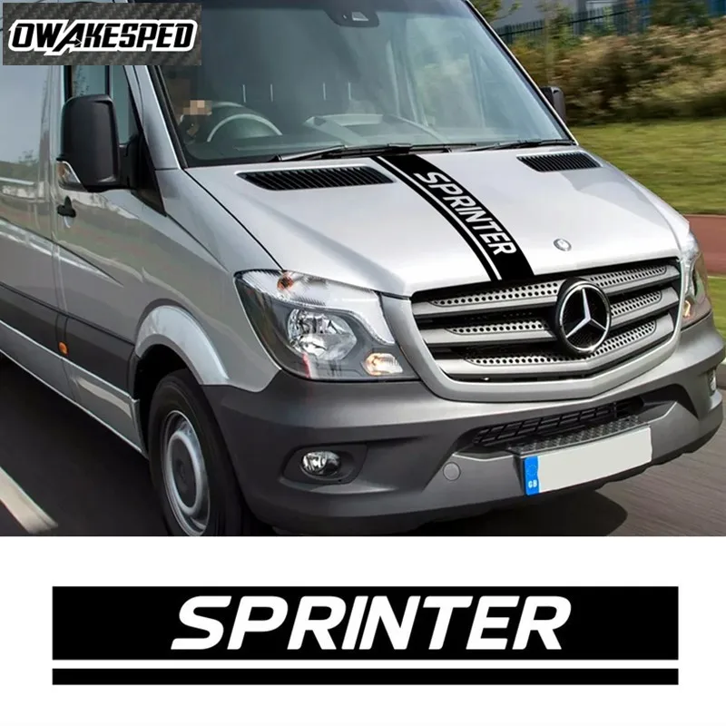 Виниловая наклейка для Mercedes Benz Sprinter Sport стильная Автомобильная крышка двигателя