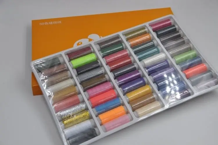 50 шт. набор швейных ниток для домашнего шитья нитки ручного катушки из полиэстера
