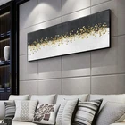 Минималистичная черно-Золотая фольга, абстрактная картина маслом на холсте, плакаты, принты, настенные картины для гостиной, скандинавский Декор