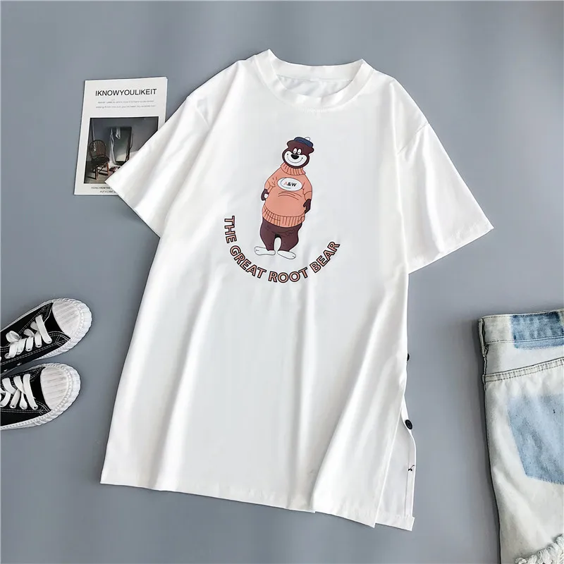 

Short-Sleeved T-shirt Women Summer Woman Clothes Korean Version Loose Harajuku Women Tops