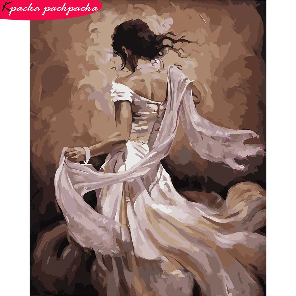 

Dance Figure Paintings By Numbers Full Kits No-Frame Drawing By Numbers 19.7x15.7inch 22 Colors Acrylic Christmas Gift VA-0510