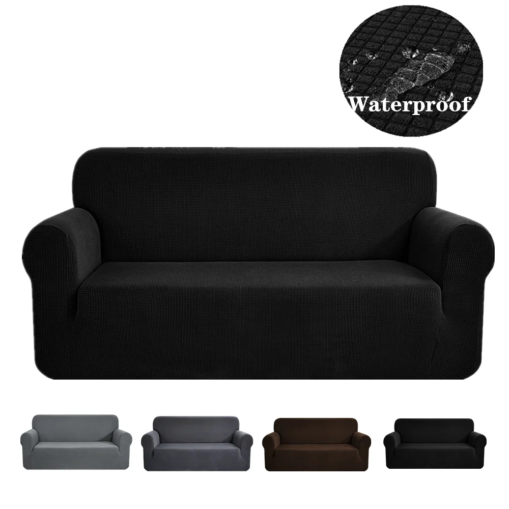 Водонепроницаемый флисовый чехол для дивана однотонный эластичный гостиной