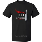 Футболка Falcon Heavy Rocket Launch Spacex с изображением арбуза мусса, мужские хлопковые футболки с круглым вырезом, модная одежда, топы, футболки