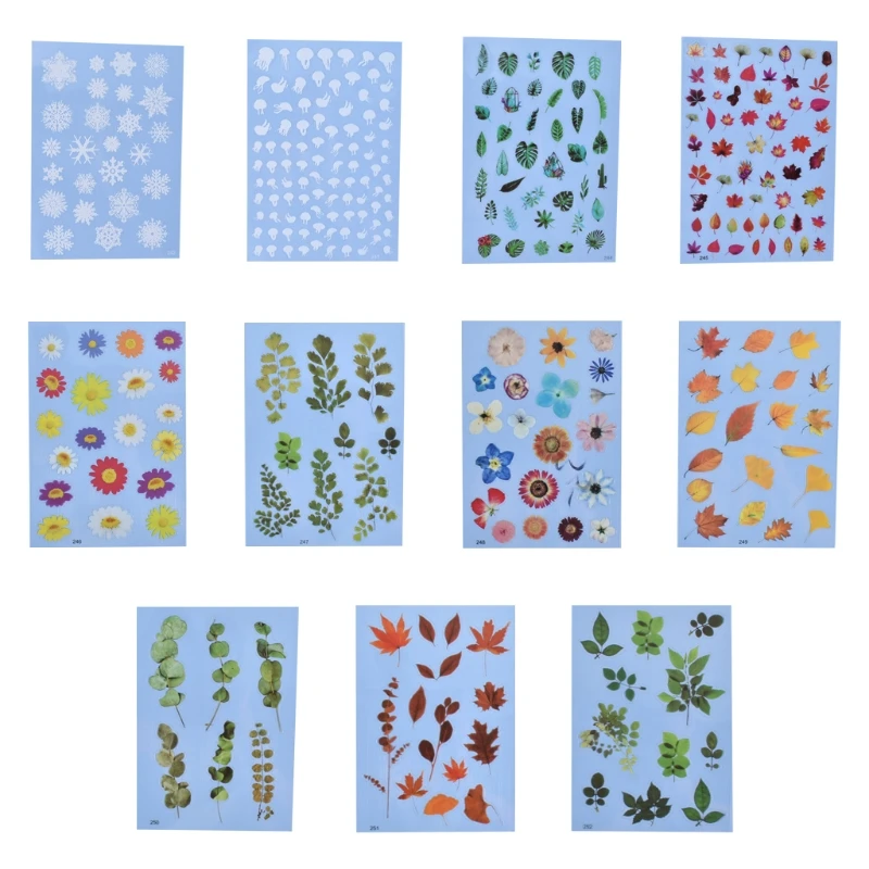 

5 Sheets Resin Supplies Kit Decoration Stickers for Resin Molds Resin Craft Supplies for UV Resin Craft Card Making