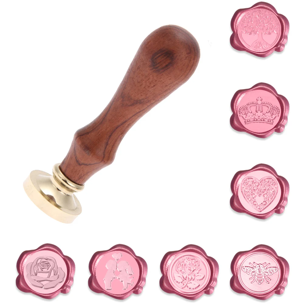 Retro Wax Stamp Sealing Custom Envelope Hobby Letter Wood Seal Set Replace Copper Head Tools Sets | Дом и сад