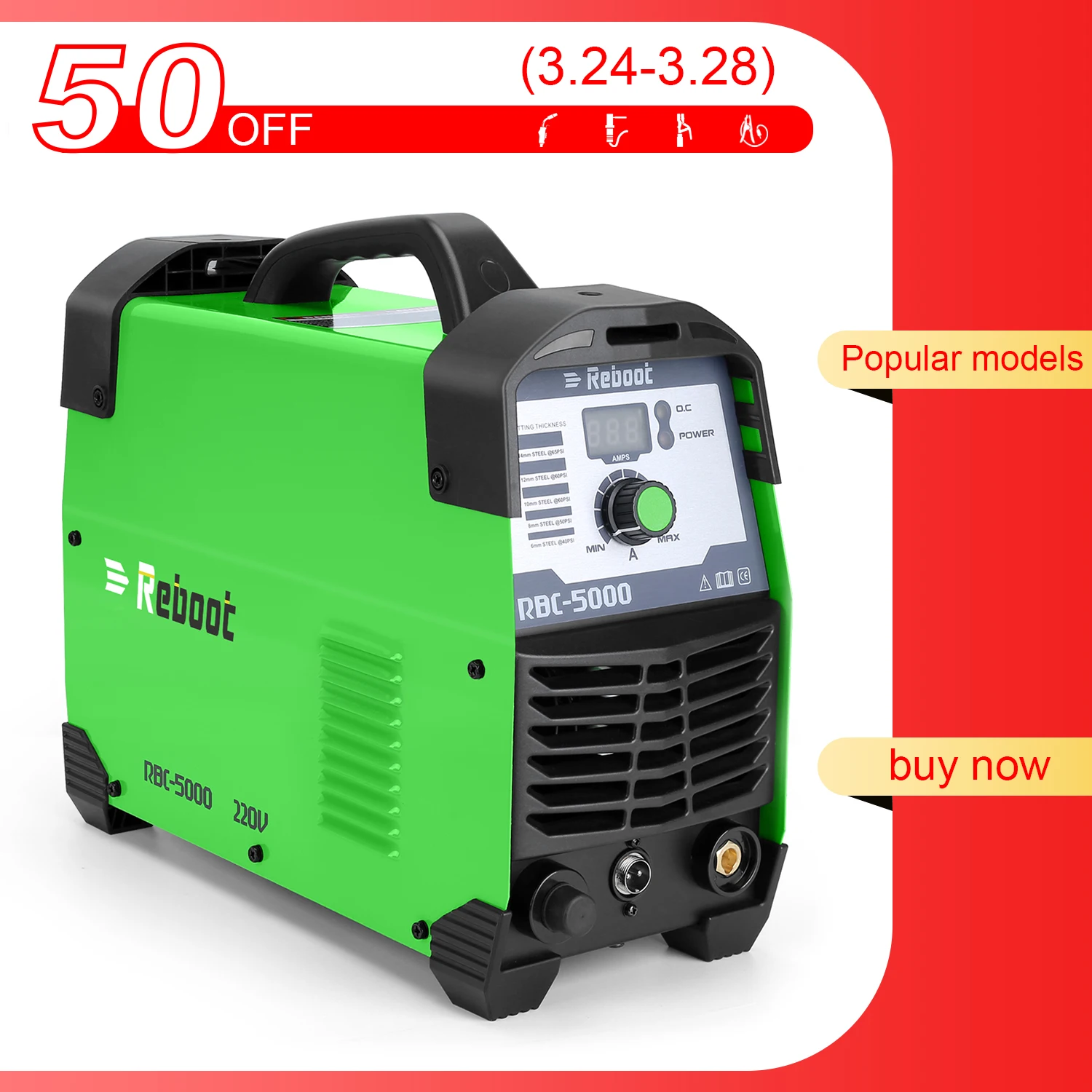 Перезагрузка плазменного резака сварочный аппарат 50 А двойное напряжение 110 В