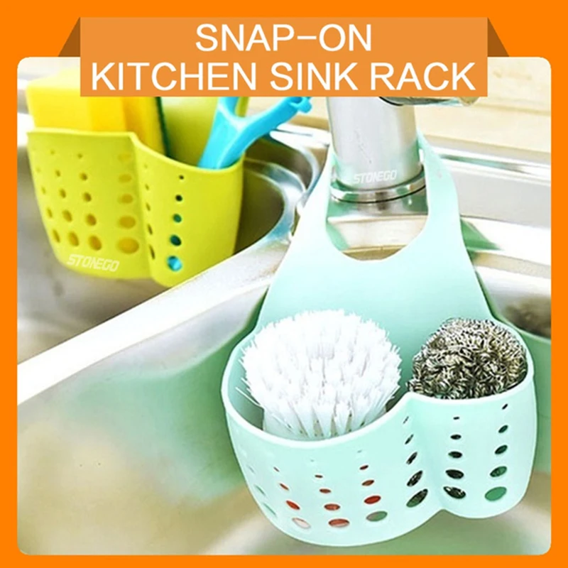

Portable Home Kitchen Bathroom Sink Sponge Hanging PVC Shelving Rack Drain Faucet Storage Pail Shelves Tools Holder Stonego Home