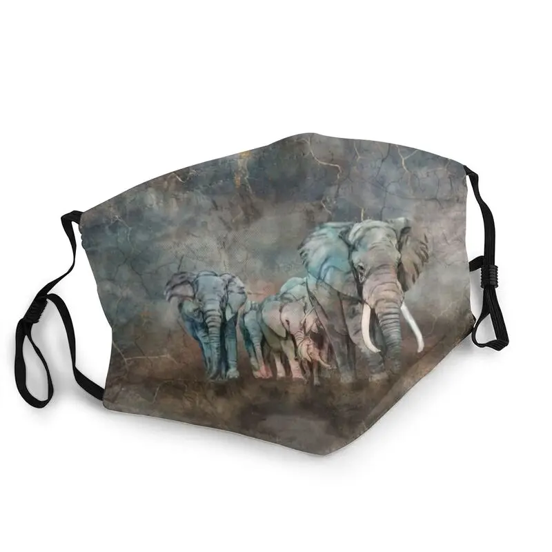 

Elephant Reusable Mouth Face Mask Unisex Adult Elephantidae Mask Anti Haze Dust Protection Cover Respirator Muffle