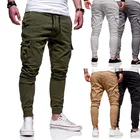 2020 Мужские штаны для бега, повседневные мужские спортивные штаны в Военном Стиле, одноцветные, с несколькими карманами, хип-хоп, штаны для фитнеса, спортивная одежда для сафари