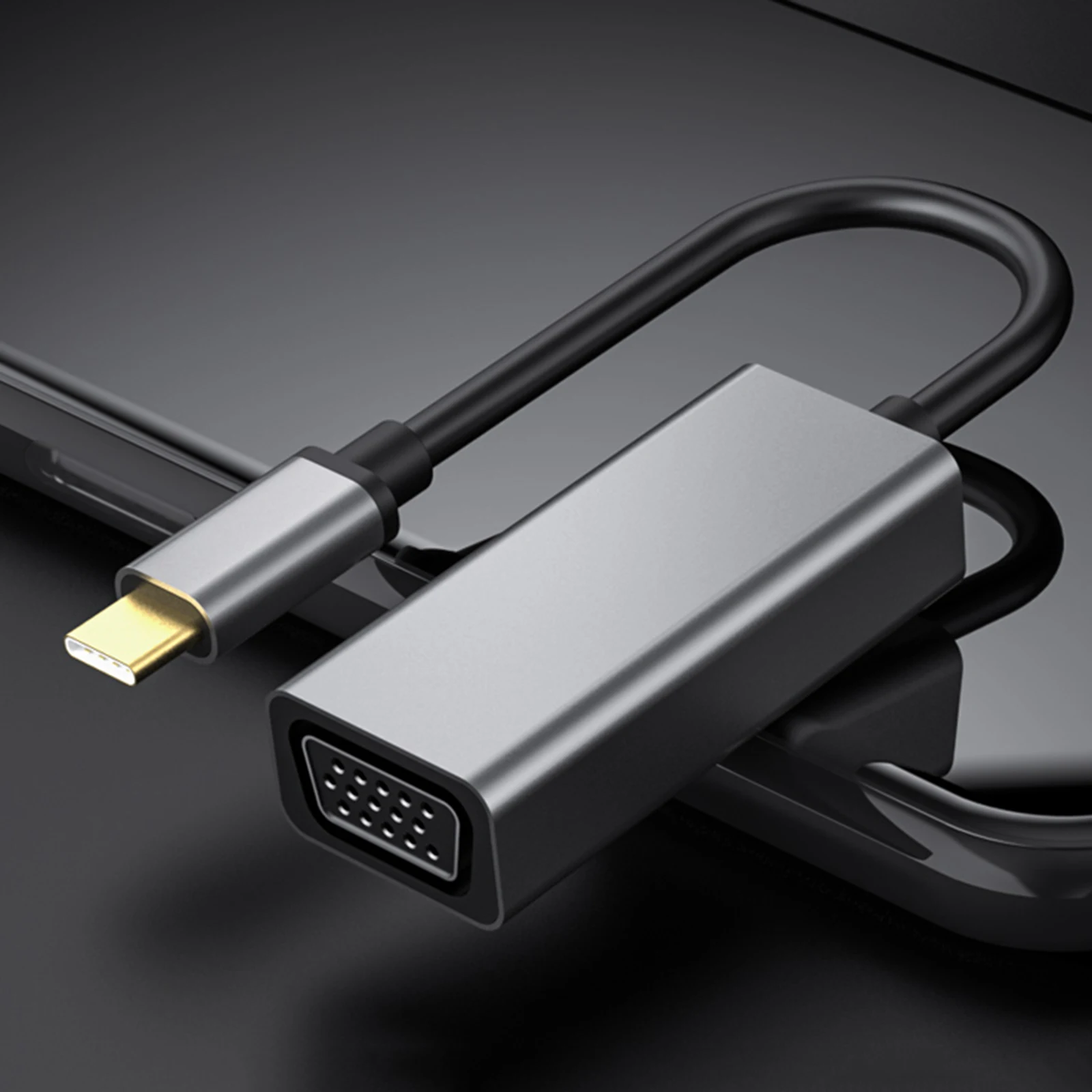 Адаптер USB C VGA совместим с MacBook Pro Windows iPad и поддерживает разрешение до 1920x1080