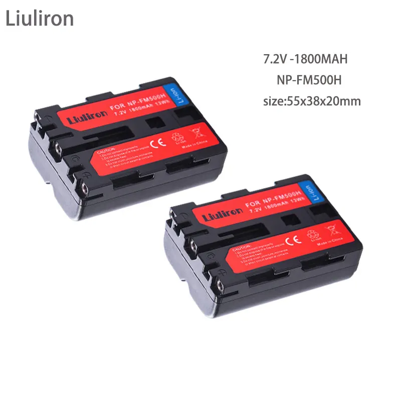 2x Bateria NP-FM500H NP FM500H Батарея для sony Альфа A58 DSLR-A350A300/A350/A450/A500/A550/A560/A580/A700/A99/A850 SLT-A57 - Цвет: 2battery