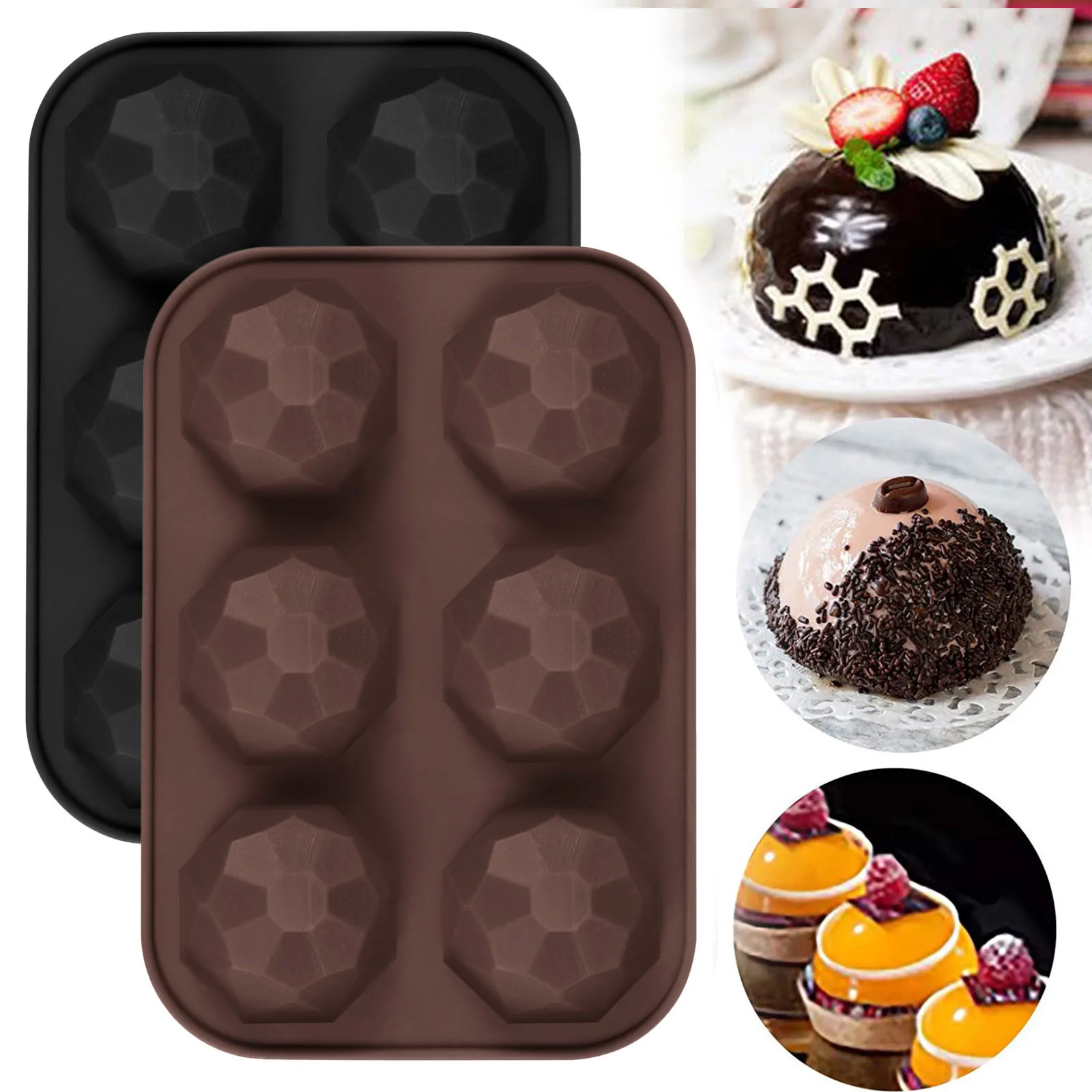 

Hot Chocolate Semi Sphere Silicone Bomb Mold Ball Baking Mold for Making Hot Chocolate Bomb,Cake, Jelly,Dome Mousse Baking Mold