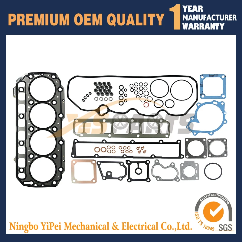 

For Yanmar 4TNV106 4TNV106T-XTB Engine Full Gasket Set For Excavator Loader Generator