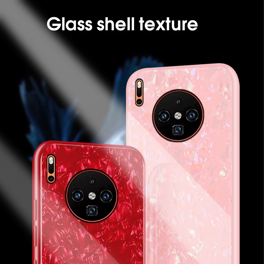Чехол Eqvvol с закаленным стеклом для Huawei Mate 30 Pro P20 P30 чехол узором и полным покрытием