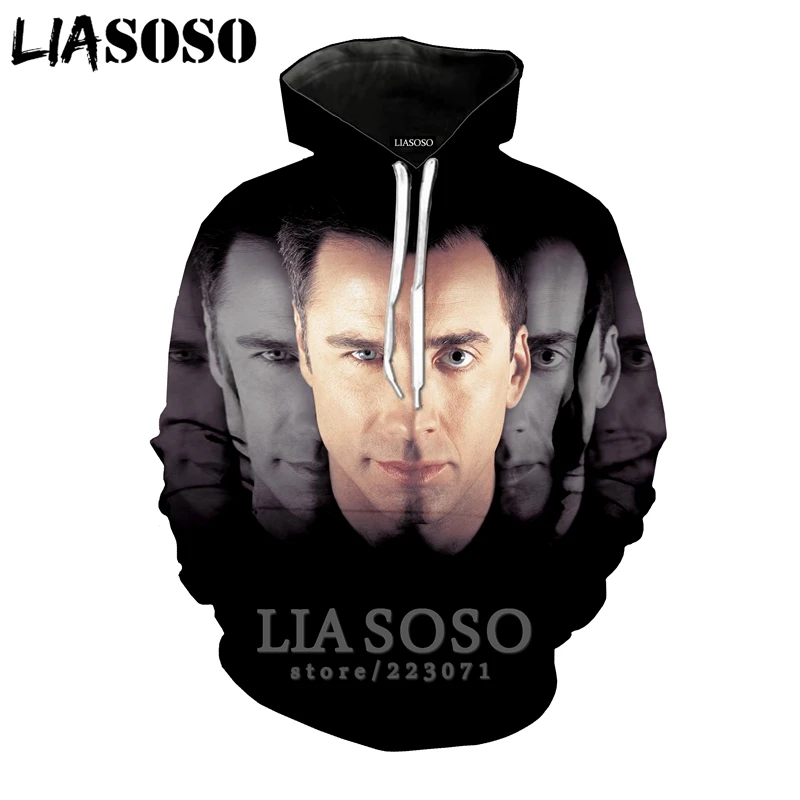 Новинка зимний Свитшот liaseo для мужчин и женщин толстовка с 3D рисунком Николаса