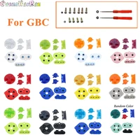 1x for gbc silicone rubber conductive button plastic d pads ab power onoff buttons keypads for gameboy color screws screwdriver