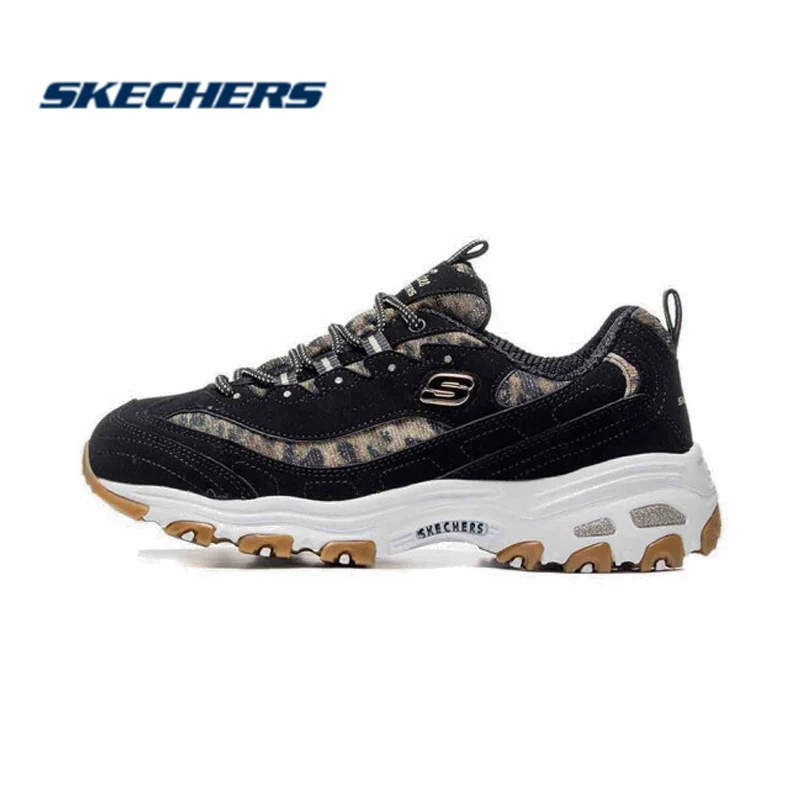 Skechers D'lites/Женская обувь; Платформа для ходьбы; обувь для папы; удобная сетчатая Уличная обувь; zapatillas deporte mujer; 13148-BKW - Цвет: 13158-BKLD