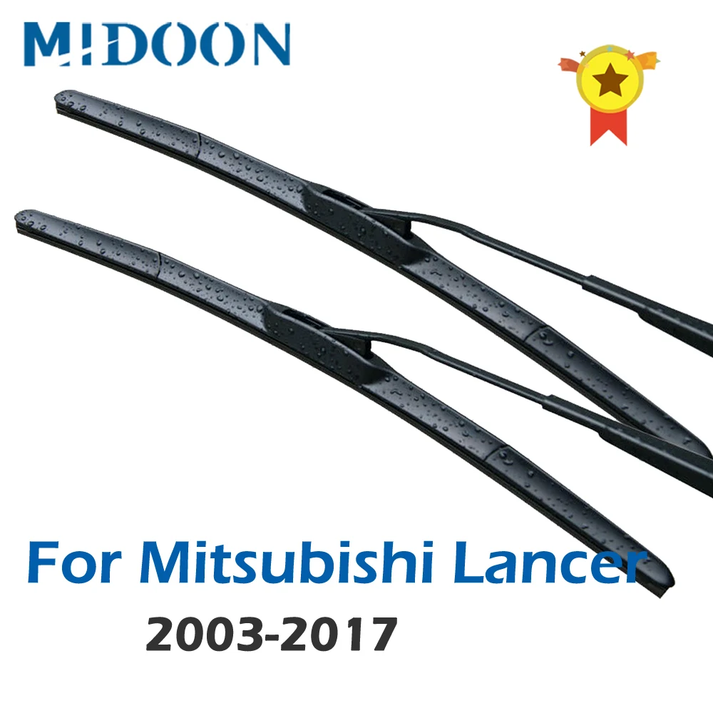 MIDOON гибридные щетки стеклоочистителя для Mitsubishi Lancer Fit Hook Arms модель года с 2003 по 2017