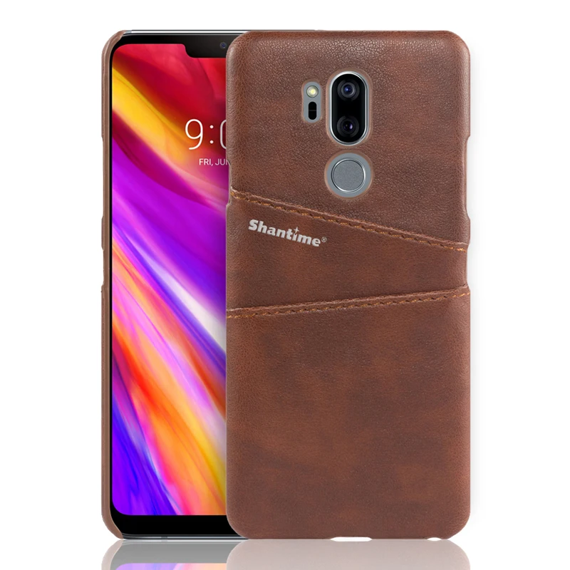 Роскошный чехол-бумажник из искусственной кожи для LG G7 ThinQ, чехол для телефона, чехол для LG G7 ThinQ, чехол с отделениями для визиток - Цвет: Brown