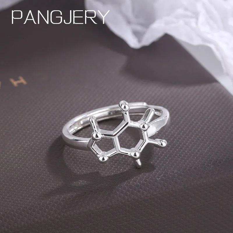 

Женское кольцо с допамином PANGJERY, серебряное кольцо с необычным модным дизайном, простое индивидуальное украшение для вечерние, подарок