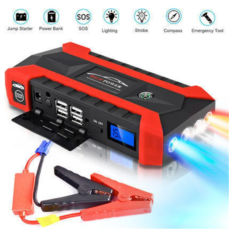

40000mAh High Capacity Car Jump Starter 12V Portable Car Battery Emergency Starting Device Booster Petrol Diesel Starter Buster