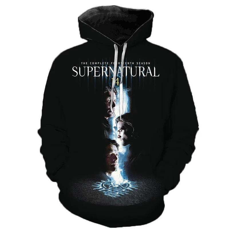 

New Arrival Supernatural 3D Hoodie Sweatshirts Horror TV Drama Casual Pullover Men Women Fashion Streetwear Harajuku Hoodies